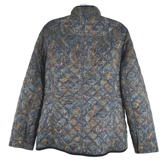 Talbots Paisley Quilted Jacket Womens Medium Multicolored Polyester CJ-1848 - Picture 5 of 9